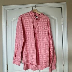 Orange gingham Oxford